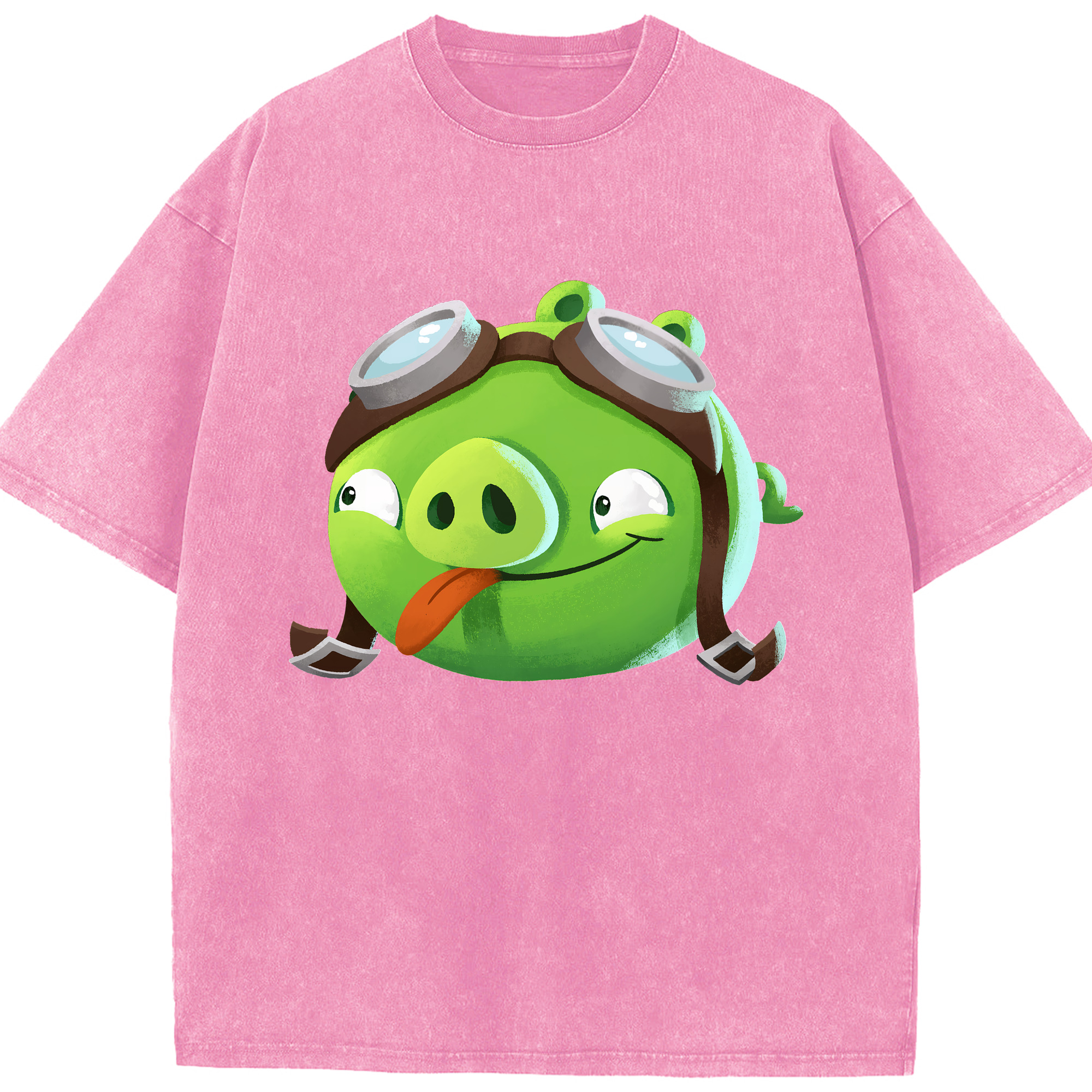 （画像用） Angry Birds アングリーバード 綿100% ヴィンテージ風 半袖Tシャツ（フロントプリント）